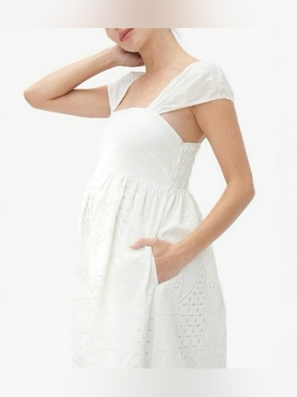 Hatch The Ivy Eyelet Midi Dress Size 0